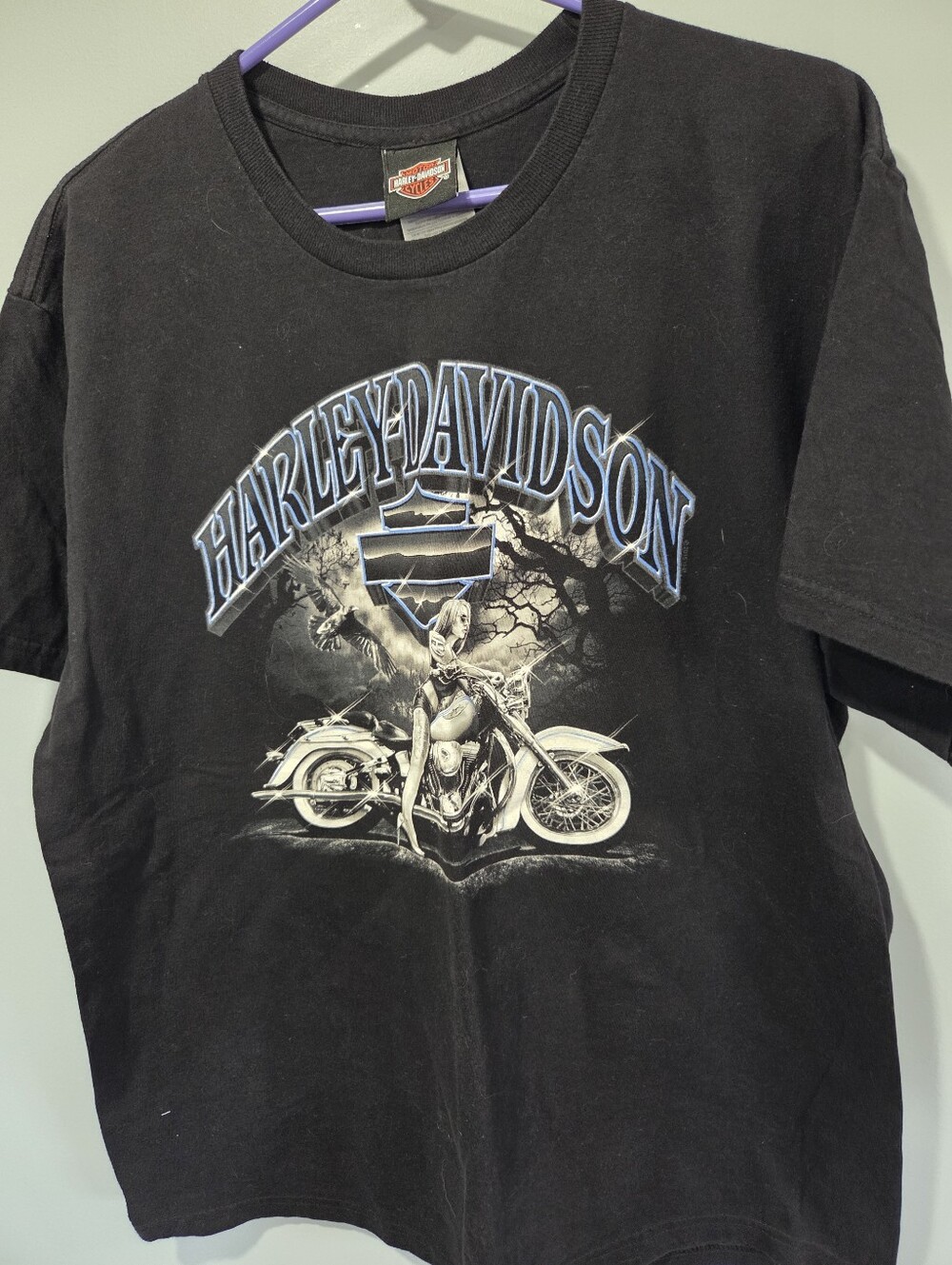 Mens XL Harley-Davidson Shirt Girl On Bike